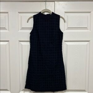 Sail to Sable Eyelet Ruffle Dress Navy Blue Womens Size 0